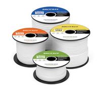 Brotree Cuerda Poliéster 3mm x 20m Blanco en Rollo - Cordón Trenzado Cuerda Multiusos para Exterior, Amarre, Nautica, Driza - 200KG Carga de Rotura
