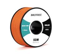 Brotree Micro Cuerda Paracord 1,18mm 50M Bobina para Pulsera, Bricolaje, Manualidades - 45 kg Charge de Rupture (Naranja)