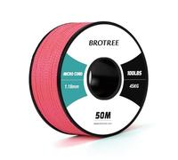 Brotree Micro Cuerda Paracord 1,18mm 50M Bobina para Pulsera, Bricolaje, Manualidades - 45 kg Charge de Rupture (Rosa Fluorescente)
