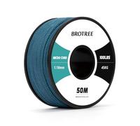 Brotree Micro Cuerda Paracord 1,18mm 50M Bobina para Pulsera, Bricolaje, Manualidades - 45 kg Charge de Rupture (Verde Azulado)