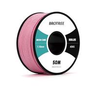Brotree Micro Cuerda Paracord 1,18mm 50M Bobina para Pulsera, Bricolaje, Manualidades - 45 kg Charge de Rupture (Rosa Polvo)