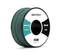 Brotree Micro Cuerda Paracord 1,18mm 50M Bobina para Pulsera, Bricolaje, Manualidades - 45 kg Charge de Rupture (Verde Oscuro)
