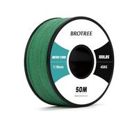 Brotree Micro Cuerda Paracord 1,18mm 50M Bobina para Pulsera, Bricolaje, Manualidades - 45 kg Charge de Rupture (Verde Kelly)