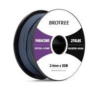 Brotree Paracord 2,4 mm 275lb Cuerda Nylon 30M 4 Hebras Cuerda Paracaídas Bobina para Exterior, Artesanía, Bricolaje - 125 kg Carga de Rotura (Azul Marino)