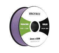 Brotree Paracord 2mm 50M Cuerda Nylon 1 Hebra Cuerda Paracaídas Tipo I para Exterior, Pulseras, Bricolaje - 45 kg Carga de Rotura (Morado Claro)