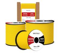 Brotree Paracord 3mm 30M Cuerda 100% Nylon Tipo II 3 Hebras Cuerda Paracord 425 para Exterior, Bricolaje - 192 kg Carga de Rotura (Amarillo Dorado)