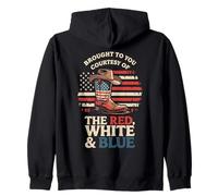 Brought To You Courtesy of The Red White Blue Cowboy Boot Sudadera con Capucha