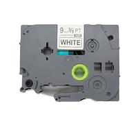 BROVACS 1 Pack Cinta adhesiva de etiquetas extra fuerte negro sobre blanco compatible con Brother P-Touch TZ S221 TZe S221, 9 mm (3/8"), OPA1222