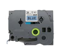 BROVACS 1 Pack de cinta adhesiva, de la marca BROVACS, compatible con la máquina de etiquetado Brother P-Touch TZ 551 TZe 551, para imprimir negro sobre azul, anchura de 24 mm, 1" OPA1155