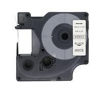 BROVACS 1 Pack Negro sobre Blanco Cinta de Etiqueta Compatible para DYMO D1 45803 19 mm 3/4" OPA2303