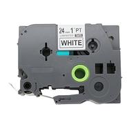 BROVACS 1 paquete de cinta adhesiva extra fuerte para etiquetas negras sobre blancas compatible con Brother P-Touch TZ S251 TZe S251 24 mm 1" OPA1225