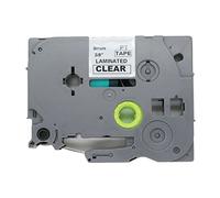 BROVACS 1 paquete de cinta adhesiva negra sobre transparente extra fuerte compatible con Brother P-Touch TZ S121 TZe S121 9 mm 3/8 pulgadas OPA1212