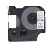 BROVACS 1 paquete de cinta adhesiva para etiquetas azul sobre blanco compatible con DYMO D1 45014 12 mm 1/2" OPA2214