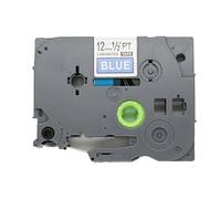 BROVACS 1 paquete de cinta adhesiva para etiquetas blancas sobre azul compatible con Brother P-Touch TZ535 TZe 535 de 12 mm 1/2" OPA1153E