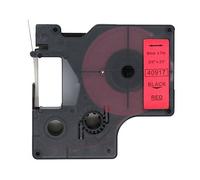 BROVACS 1 paquete de cinta de etiqueta negra sobre roja compatible con DYMO D1 40917 9 mm 3/8 pulgadas OPA2117