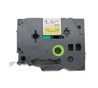 BROVACS 1 paquete de cinta de etiquetas adhesiva extra fuerte negra sobre amarillo compatible con Brother P-Touch TZ S641 TZe S641 18mm 3/4" OPA1264