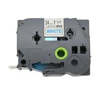 BROVACS 1 paquete de cinta de etiquetas azul sobre blanco compatible con Brother P-Touch TZ 253 TZe 253 24 mm 1 pulgada OPA1125C