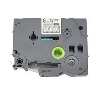 BROVACS 1 paquete de cinta de etiquetas blanca sobre transparente compatible con Brother P-Touch TZ 115 TZe 115 6 mm 1/4 pulgadas OPA1111E