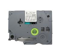 BROVACS 1 paquete de cinta de etiquetas blanca sobre transparente compatible con Brother P-Touch TZ 125 TZe 125 9 mm 3/8 pulgadas OPA1112E