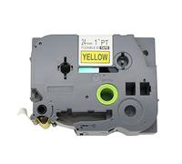BROVACS 1 paquete de cinta de etiquetas flexible negro sobre amarillo compatible con Brother P-Touch TZ FX651 TZe FX651 24 mm 1 pulgada OPA1465