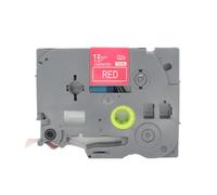 BROVACS 1 paquete de cinta de etiquetas laminada blanca sobre roja compatible con impresora de etiquetas Brother P-Touch TZ 435 TZe 435 de 12 mm OPA4435