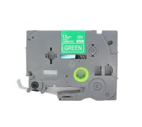 BROVACS 1 paquete de cinta de etiquetas laminada blanca sobre verde compatible con impresora de etiquetas Brother P-Touch TZ 735 TZe 735 de 12 mm OPA4735