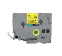BROVACS 1 paquete de cinta de etiquetas laminada negra sobre amarillo compatible con impresora de etiquetas Brother P-Touch TZ 641 TZe 641 de 18 mm OPA4641