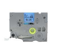 BROVACS 1 paquete de cinta de etiquetas laminada negra sobre azul compatible con impresora de etiquetas Brother P-Touch TZ 521 TZe 521 de 9 mm OPA4521