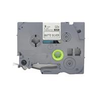BROVACS 1 paquete de cinta de etiquetas laminada negra sobre plata compatible con impresora de etiquetas Brother P-Touch TZ 921 TZe 921 de 9 mm OPA4921