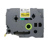 BROVACS 1 paquete de cinta de etiquetas negra sobre amarilla compatible con Brother P-Touch TZ 661 TZe 661 36 mm 1 1/2 pulgadas OPA1166