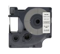 BROVACS 1 paquete de cinta de etiquetas negra sobre transparente compatible con DYMO D1 45800 19 mm 3/4 pulgadas OPA2300