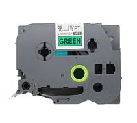 BROVACS 1 paquete de cinta de etiquetas negra sobre verde compatible con Brother P-Touch TZ 761 TZe 761 36 mm 1 1/2 pulgadas OPA1176