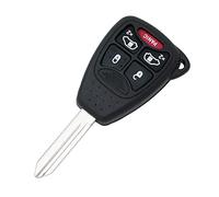 BROVACS - Carcasa de repuesto compatible con llave de control remoto de entrada sin llave de CHRYSLER DODGE JEEP 5 botones 4 BTN + Panic PG752E
