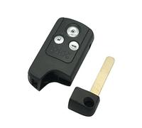 BROVACS Carcasa de repuesto + llave de inserción de emergencia en blanco sin cortar compatible con Honda Accord Civic CR-V Odyssey 3 botones Smart Keyless Entry Remote Key Case Fob PG212B