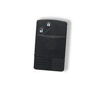 BROVACS Carcasa de repuesto para llave + llave de inserción de emergencia en blanco sin cortar compatible con MAZDA 2 botones Smart Card Keyless Entry Remote Key Case Fob PG534A