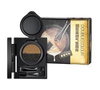 Brow Pomada - Kit de plantillas para cejas para mujer, delineador de cejas con doble pincel, resistente al agua, maquillaje de cejas sucias, para mujeres