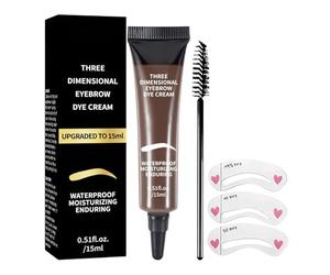 Brow Styling Cream, High Hold Water Resistant, Precision Applicator Brush Kit, Tint Shaping Definition Paste, for Ladies Girls Girlfriend Adults Mother Wife Dating Travel Commuting All Day Wear Sweat