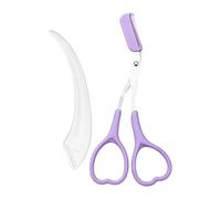 Brow Trim Scissors - Eyebrow Grooming Tool, 5.12 Inches Precision Shaping with Comb Guide, Stainless Blade Design, Non Slip Handle, Beauty Kit for Women Facial Hair Removal Beauty Styling Makeup Home