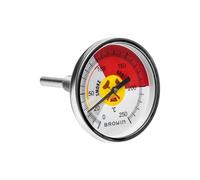 Browin 101250 - Termómetro de parrilla para barbacoa, hornear, ahumar, cocinar, escala gráfica 0-250 °C, 60 mm, acero inoxidable