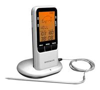 Browin 186009 - Termómetro inalámbrico para alimentos (de -50 °C a 300 °, sonda de 16,5 cm, pantalla LCD, termómetro para cocinar, asar, hornear, asar y ahumar