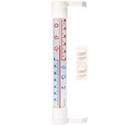 Browin 20510 020510 - Termómetro exterior adhesivo, transparente, blanco, tamaño mediano, universal, escala de temperatura -70-+50 °C, 26 x 230 mm, 4,5 x 10 x 32 cm