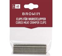 Browin 313314 Anillos de Metal para alicates (313313), 60 uds, Plateado, Acero, 0,2x1,8x0,7