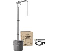 Browin 341004 The Aabratek 95 Pure Browin - Aún modular con cabezal Aabratek - Destilador eléctrico Moonshine Still - Capacidad 30 L - Fácil de usar y mantener - Acero inoxidable, Plata