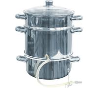 Browin 800510 - Exprimidor inoxidable con tapa de cristal (10 L, acero inoxidable), color plateado