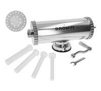 BROWIN® Máquina de embutido manual de acero inoxidable 311020 | Máquina de embutido horizontal de 2,5 kg | Máquina de llenado de salchichas para cocina y restaurantes | Prensa de salchichas | Máquina