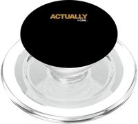 Brown Actually I Can Brown Graphic PopSockets PopGrip para MagSafe