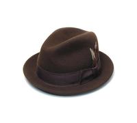 (brown) Adult Trilby Hat Comfortable French Style Ribbon Hat Band Hat Adult Festival Party Festival Formal Gathering Fedoras Hat Y