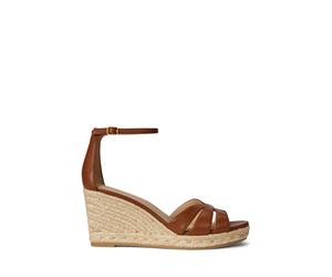 Brown Alpargata Nellie de piel de napa EU 41