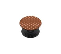 Brown and Beige Polka Dot Classic Pattern PopSockets PopGrip Adhesivo