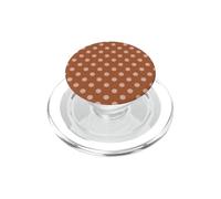 Brown and Beige Polka Dot Classic Pattern PopSockets PopGrip para MagSafe